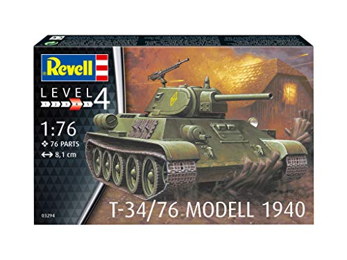 German Revell 1/76 Medium Tank T34/76 1940 Plastic Model Kit 03294