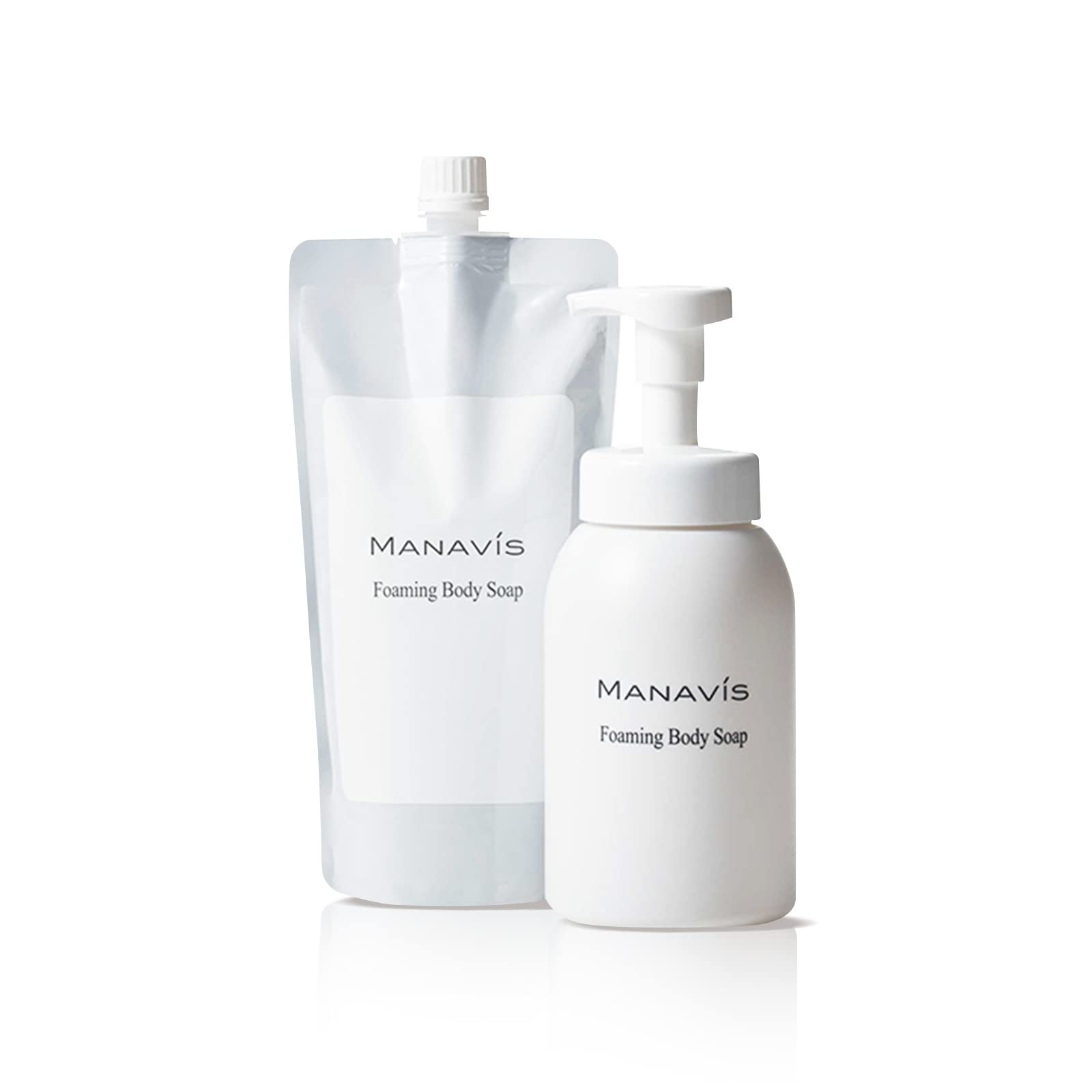 [MANAVIS Cosmetics Foaming Body Soap Set - Refill + Dedicated Bottle -] MANAVIS Body Soap, Foaming, Mildly Acidic, Moisturizing Ingredients: Tremella