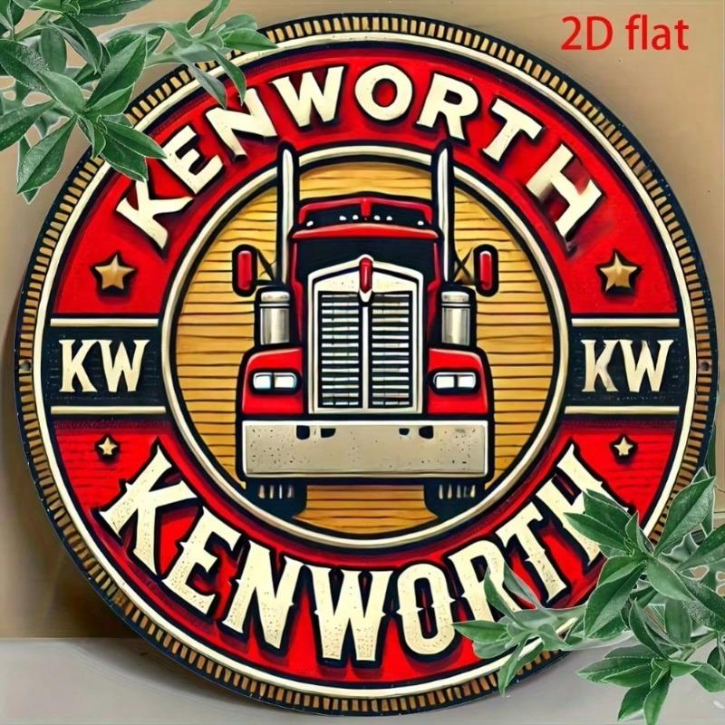 Vintage Kenworth Truck Metal Sign 8x8 Inch Wall Art Decor