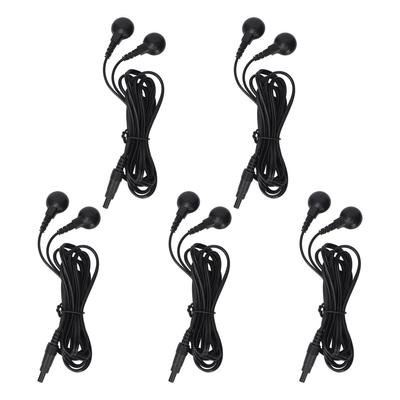 Elektrodenkabel 2,35 mm Stecker 2 Druckknopfanschlüsse Tragbares TENS-Gerätekabel für Physiotherapiegerät