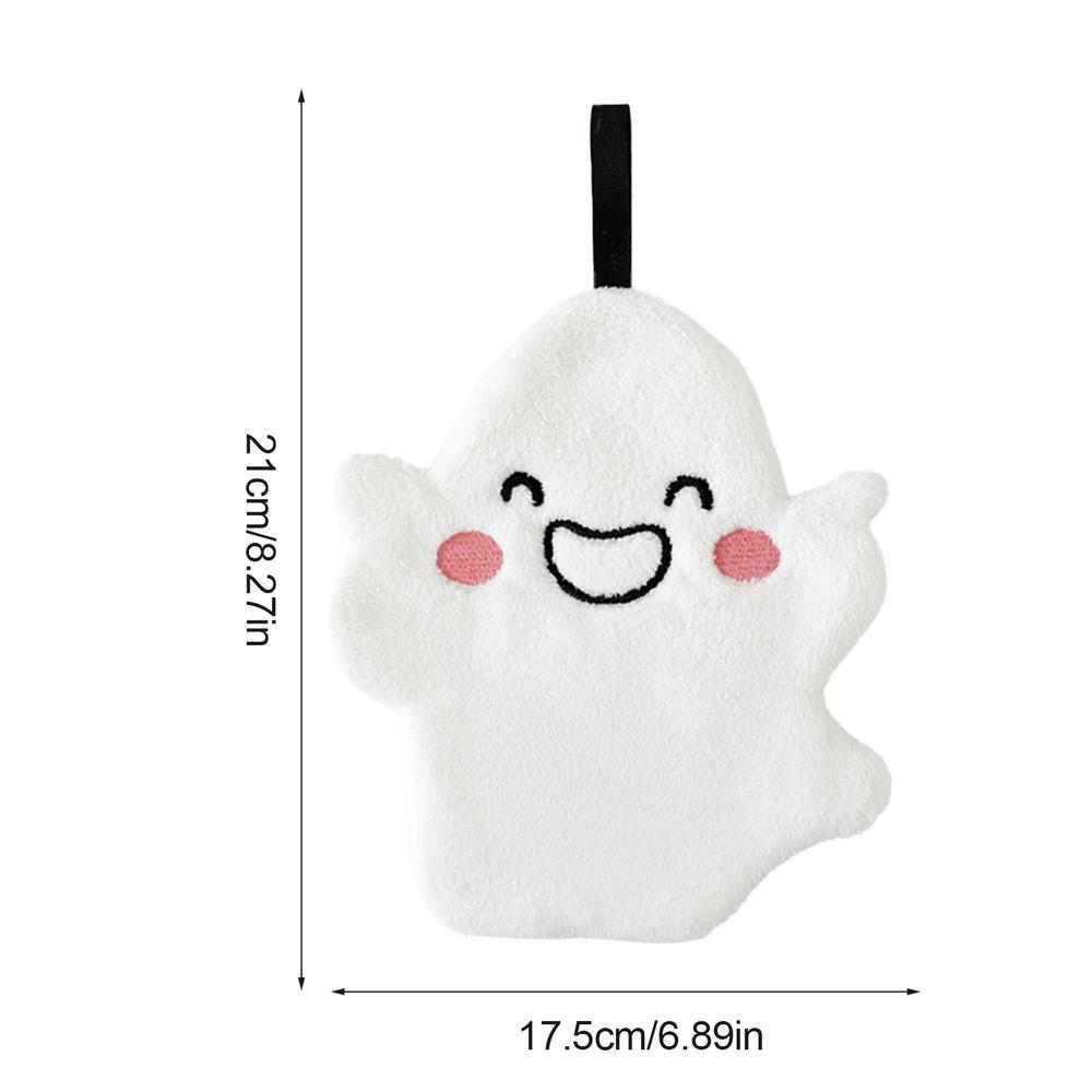 Halloween Ghost Hand Towels For Bathroom Halloween Ghost Embroidered Hand Drying Towels Halloween Kitchen Towel Absorbent Ghost