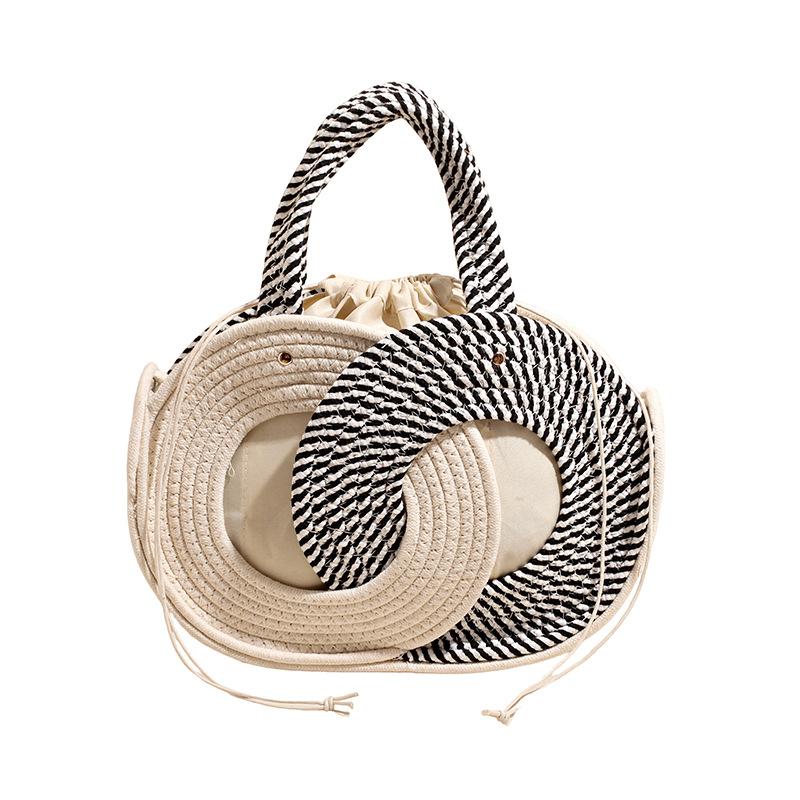 

Straw Woven Bag for Vacation, Travel, Commuting, Niche Handbag Design, New High-value Crossbody Bag чорний