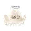 Chapeau de Cowgirl pour Enterrement de Vie de Jeune Fille Chapeau de Mariée à Franges et Perles Chapeau Fedora pour Douche Nuptiale