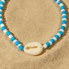 Bohemian Seashell Starfish Anklet Beach Vacation Foot Jewelry with Faux Pearl & Beaded Strands Layered Design Summer Gift for Women