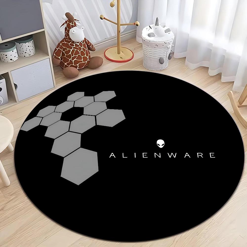 

Gaming Round Rug Non-Slip Floor Mat for Home Office Living Room Bedroom Machine Washable Round Carpet for Gamers Decor 60cm