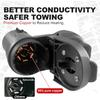 Premium 7 And 4 Pin Trailer Connector, 7 Blade Round Trailer Socket And 4 Way Flat Adapter With Bracket, Truck Plug For Towing Pickup SUV RV Camper