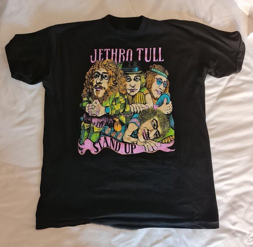 NEW Jethro Tull Stand Up Heavy Cotton Black T Shirt UR721 M