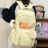 Schoolbag two-dimensional element transparent pain bag ins wind simple junior high school student leisure backpack large capacity Japanese student 