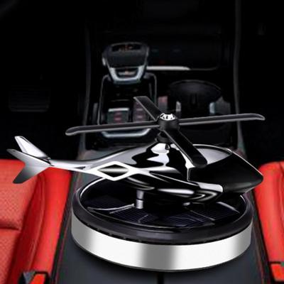 Solar Helicopter Car Rotating Air Freshener Long Propeller Deodorant Lasting Fragrance Auto Aromatherapy
