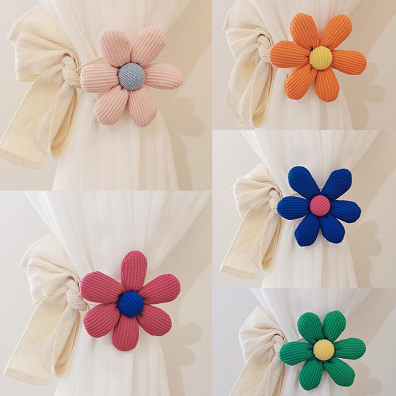 Søt blomstergardinstoppholdere Tie Backs Cartoon Stereo Curtain Buntling