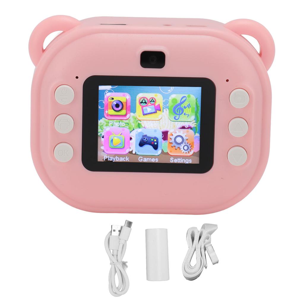 Sofortbildkamera für Kinder, 24 MP 1080P, 2 Zoll HD-Bildschirm, Doppelobjektiv, Sofortbildkamera-Spielzeug mit 32 GB