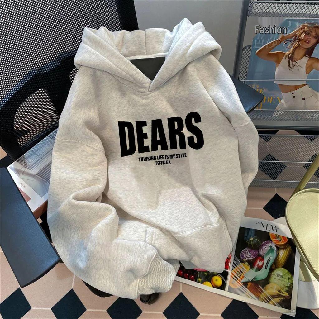 Damska i Męska Gruba Aksamitna Bluza z Kapturem - Czysta Bawełna, Luźny Krój, Modna Jesienno-Zimowa Kurtka