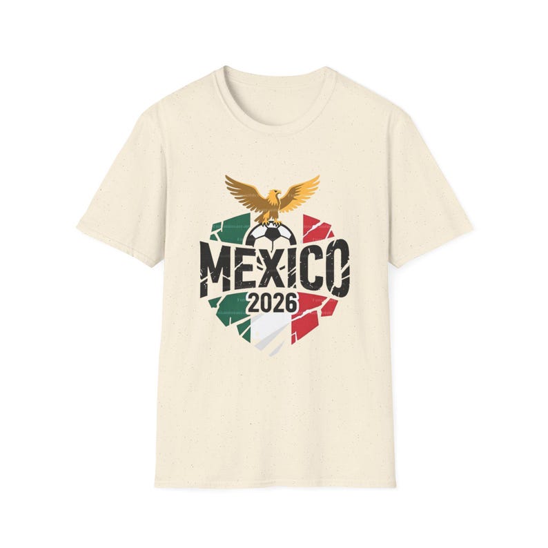 Mexico 2026 Soccer Heart T-Shirt | Mexican Flag Eagle World Cup M