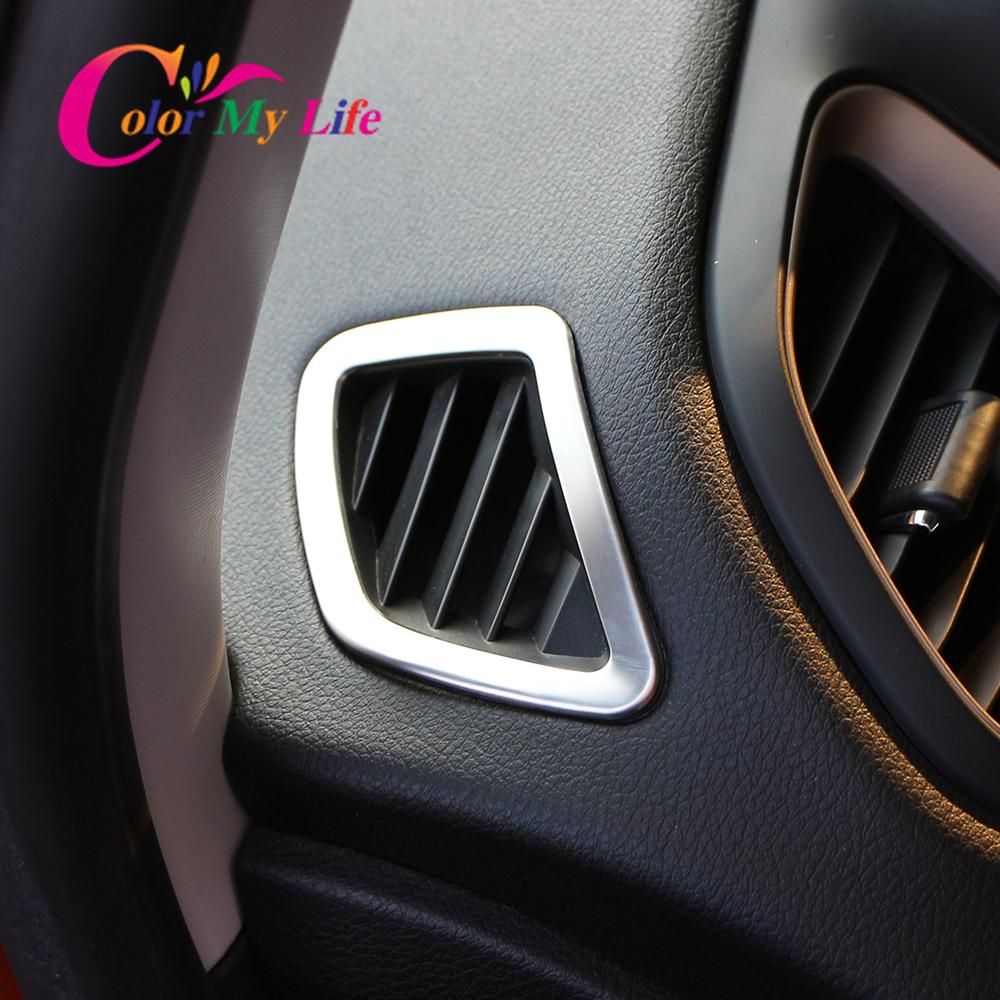 Color My Life Car Air Vent Outlet Trim for Jeep Renegade 2015- LHD Accessories Air Conditioning Vent Cover Sticker