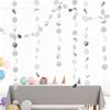 Shimmering Glitter Circle Party Decorations Garlands Bunting Banners Photo Props Durable Paper