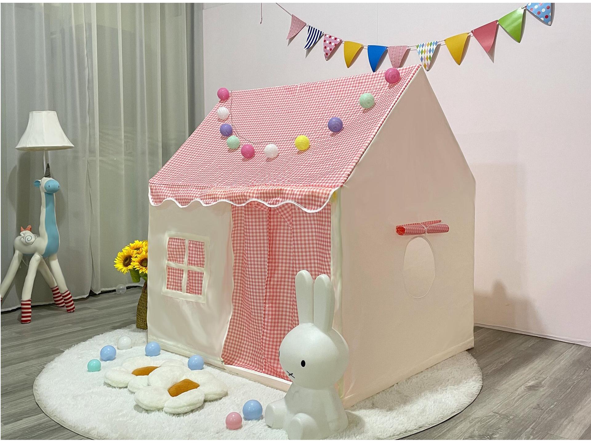 

Клетчатая игровая палатка для детей - Игровой домик для мальчиков и девочек