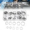 Retaining Ring 100pcs 304 Stainless Steel 8-18mm Assortment