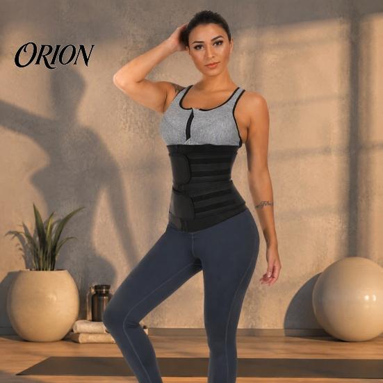 Fat Burning Band Women Waist Trimmer Belt with Zipper, Trainer Sweat Stomach Slimming Wrap, Enhancing Lower Belly Sauna Adjustable Cincher