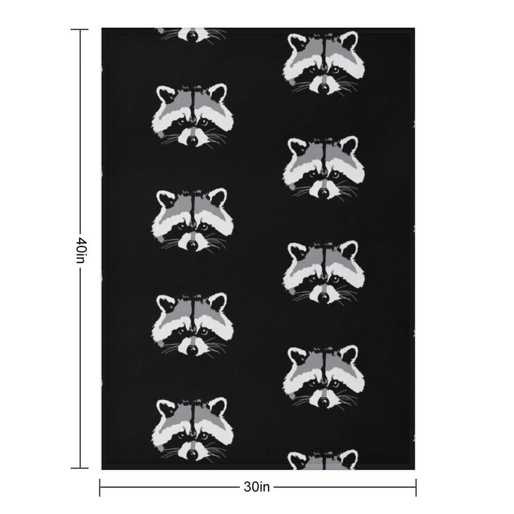 Raccoon face Throw Blanket Thermal Personalized Gift Thin sofa bed Blankets