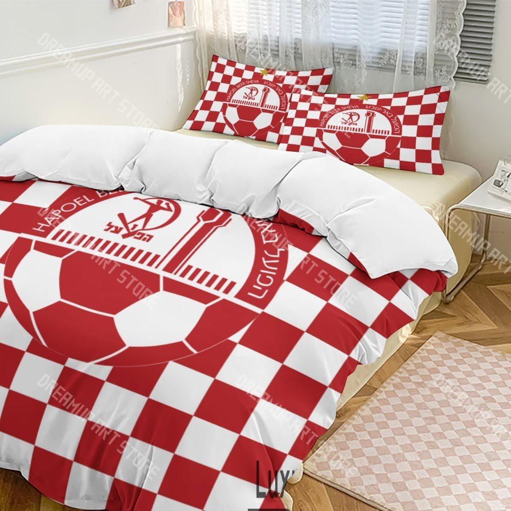 

3D Print Hapoel Beer Sheva Bedding Set Twin Queen King Full Size Duvet Cover Pillowcase Bed boys girls Adult Home Textiles US Full 200x230cm
