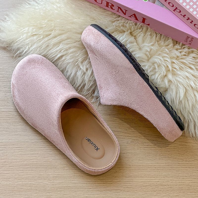 2025 new outer wear thick-soled Boken pedal bag head lazy slippers women's shoes ultra-soft-soled dopamine Japanese dormitory