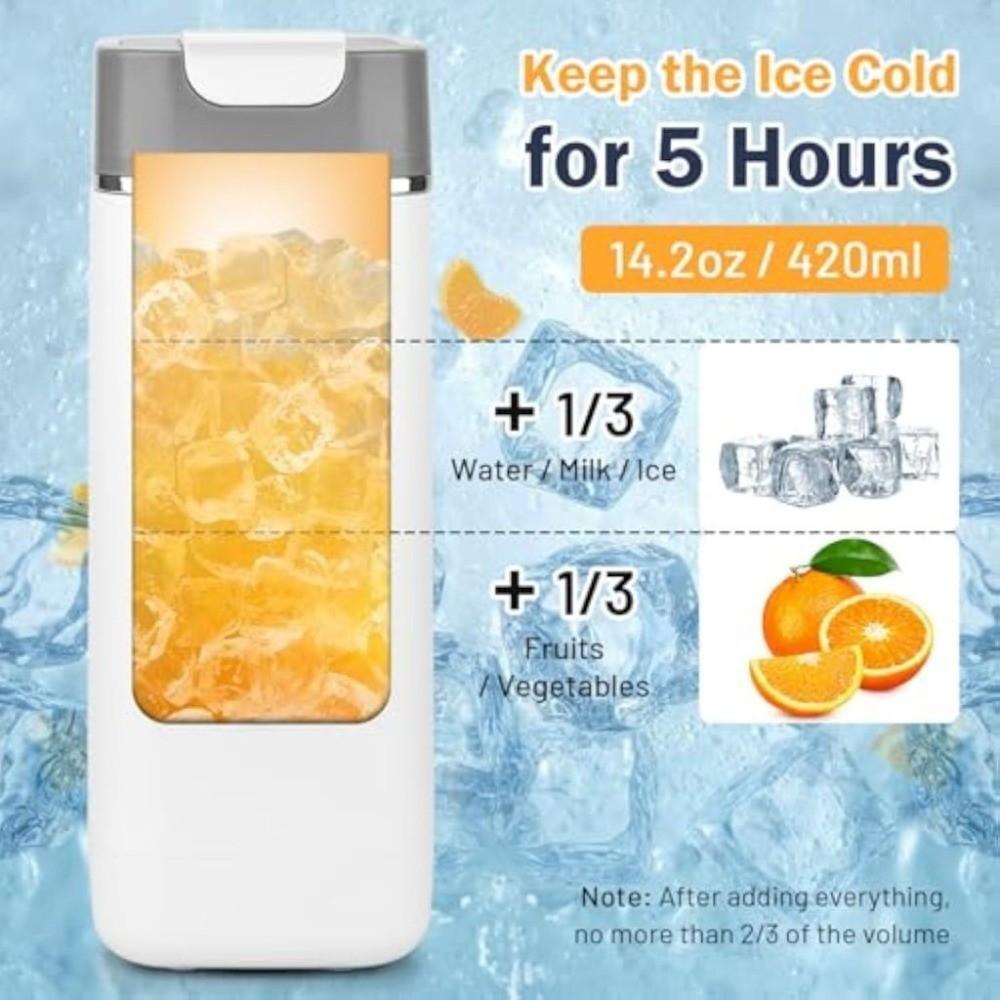 Electric Display Electric Juicer USB Rechargeable Ice Crusher Smoothie Blender  Home Use