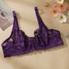 34-40 B/C Cup Plus Size Women Push Up Bra Lace Hollow Out Bralette Underwired Embroidery Lingerie Non-padded Sexy Underwear