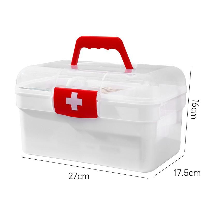 Large Capacity First Aid Kit Home Dormitory Student Use Portable Medical Storage Box Plastic