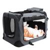 FEANDREA Dog Carrier, Folding Fabric Pet Carrier, 60 x 42 x 42 cm, Grey