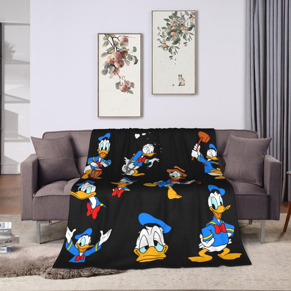 Daisy Duck and Donald Blanket Super Warm Print Plush Throw Blanket For Kids Couch Chair Flannel Bedspread Bed Cover