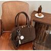 IELGY Korean Niche Portable Bowling Bag Trendy Autumn Winter Retro All-Match Frosted Messenger Small Square Bag
