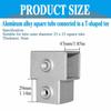 25X25 Tee Square Pipe Connector 8-piece Set Suitable for Square Pipe Railing Hook Mesh Fence Railing End Clip