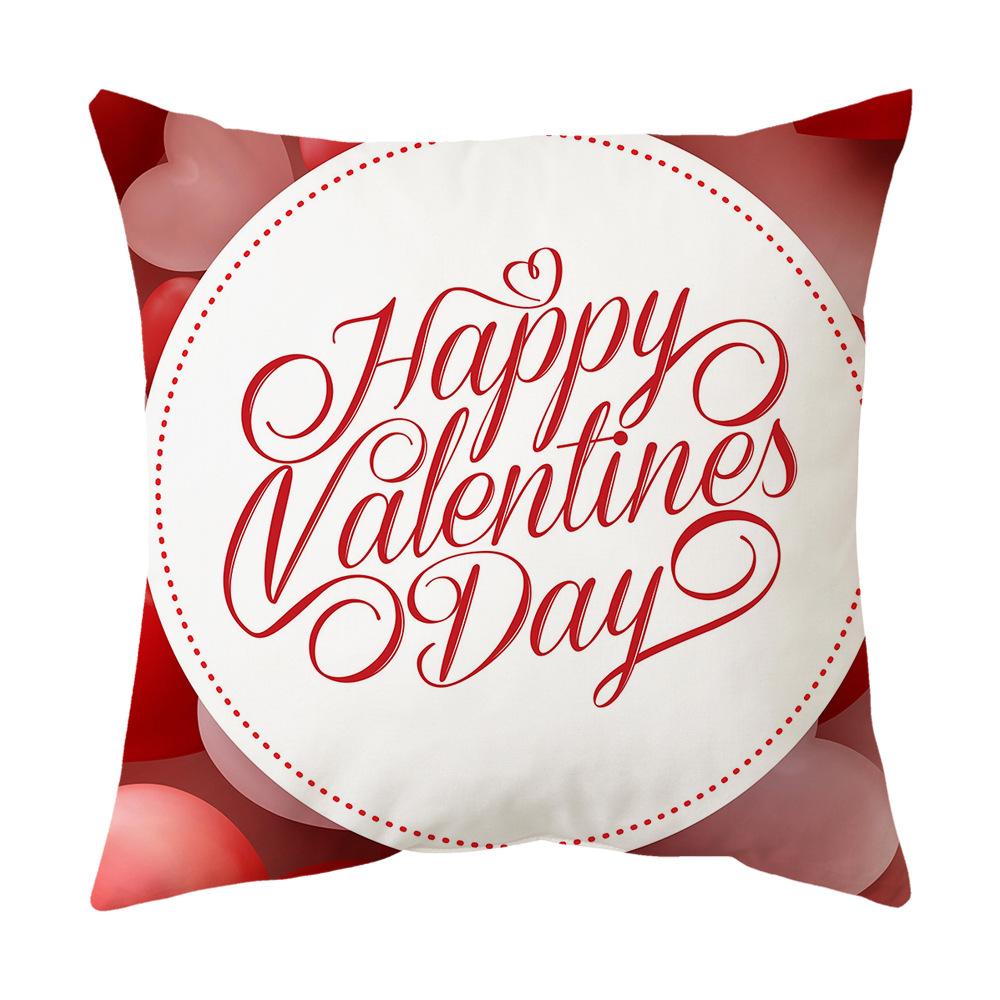 Pillow New Valentine's Day Pillow Case Pink Love Balloon Pillow Sofa Cushion Pillow Case