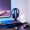 KIWIFOTOS Desktop-Kopfhörerständer, RGB-Headset-Ständer mit eingebautem USB-Hub, 3,5-mm-AUX-Anschluss und vier USB 2.0-Anschlüssen, Gaming-Kopfhörerständer, Maus