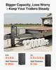 Heavy-Duty Trailer Jack, 5443 kg Load Capacity, Sidewind Square Direct Weld-on Trailer Jack with Handle Crank, Adjustable Drop Leg, 674 mm Travel for