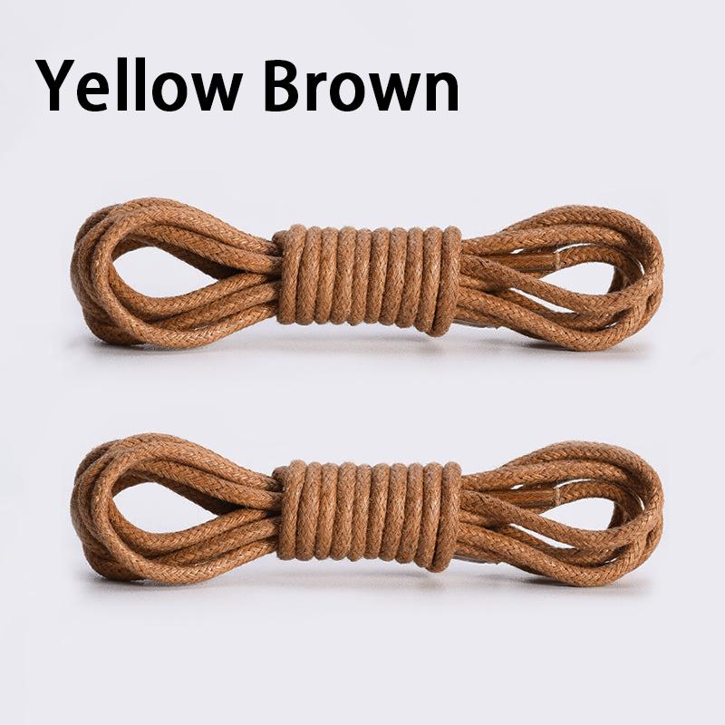 1 Paar Waterdichte Leren Schoenveters Ronde Gewaxte Schoenveters Sneakers Laarzen Schoenveter Touw 80cm/100cm/120cm/140cm/160cm 80cm brown