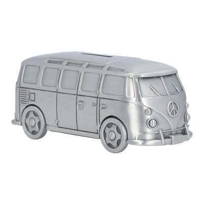 Salvadanaio in Metallo a Forma di Autobus Carino Lega Bambini Scatola Salvasoldi Ornamento per Casa