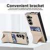 For Samsung Galaxy Z Fold5 5G Case Kickstand Leather+PC Folding Phone Cover with HD Screen Protector