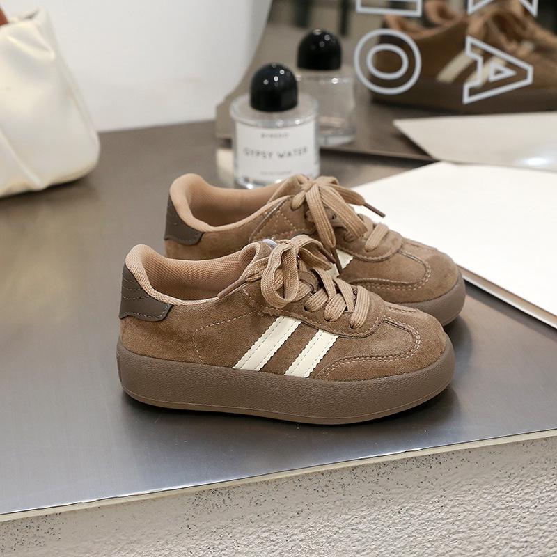 Children's Retro Fashion Sneakers - Thick-Soled Casual Trainers for Boys and Girls