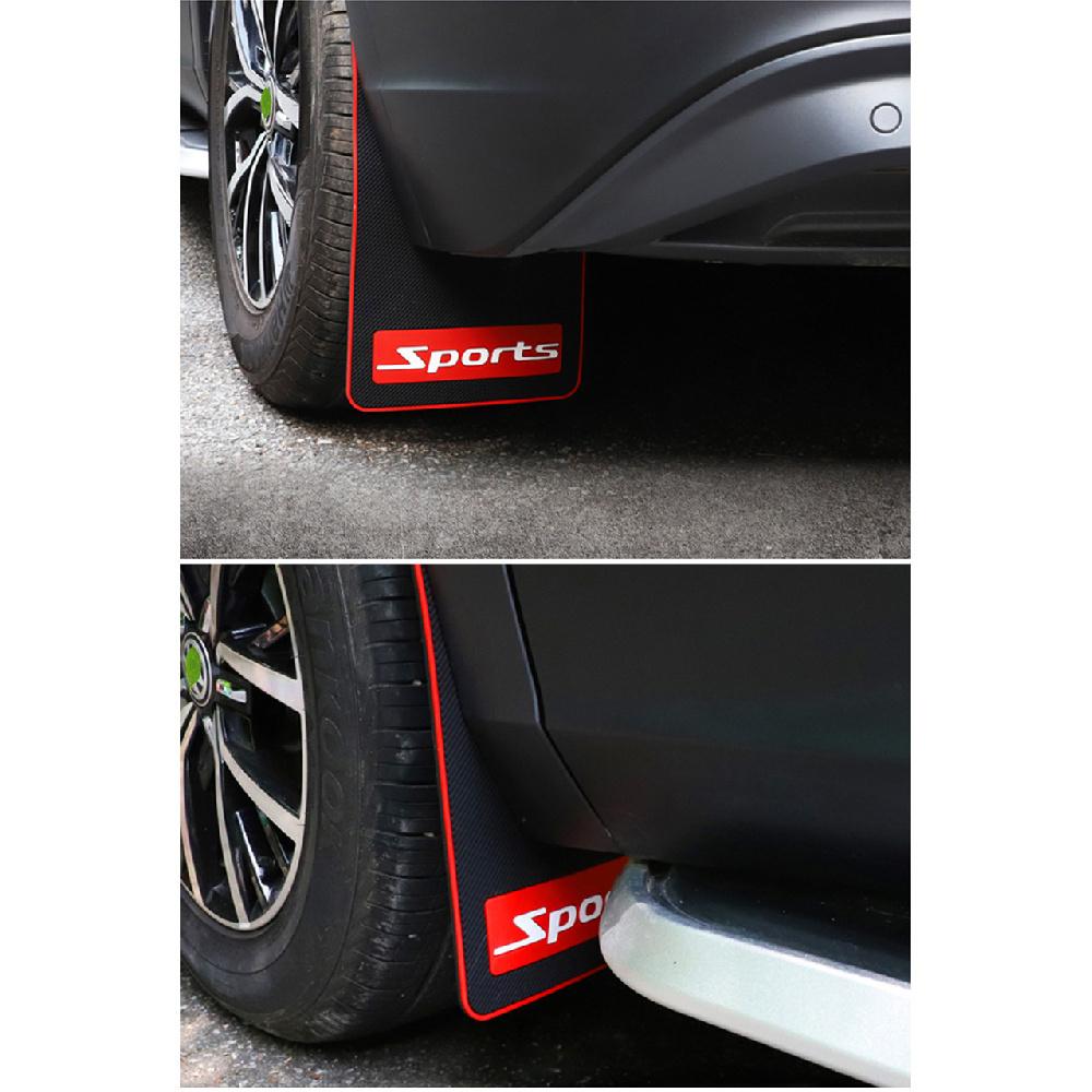 4 Pezzi Parafango Parafanghi Copri Parafango in Gomma Nera per Auto Anti-Collisione 43.5X23X5Cm