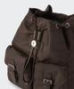 Musinsa Standard Woman Women'S Nylon Flap Mini Backpack [Brown]