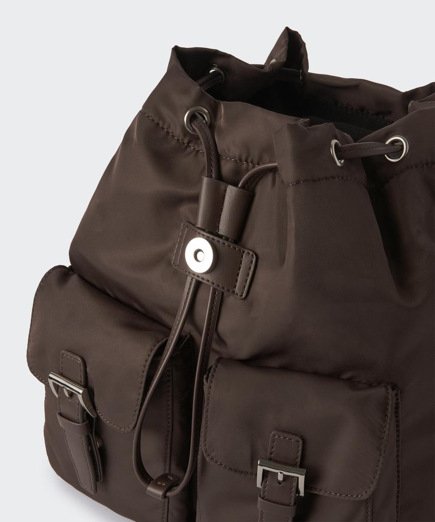 Musinsa Standard Woman Women'S Nylon Flap Mini Backpack [Brown]