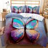 Butterfly Duvet Cover Set Oil Painting Yellow Blue Colour Animals Comforter Cover King Queen For Kid Girl Polyester Bedding Set