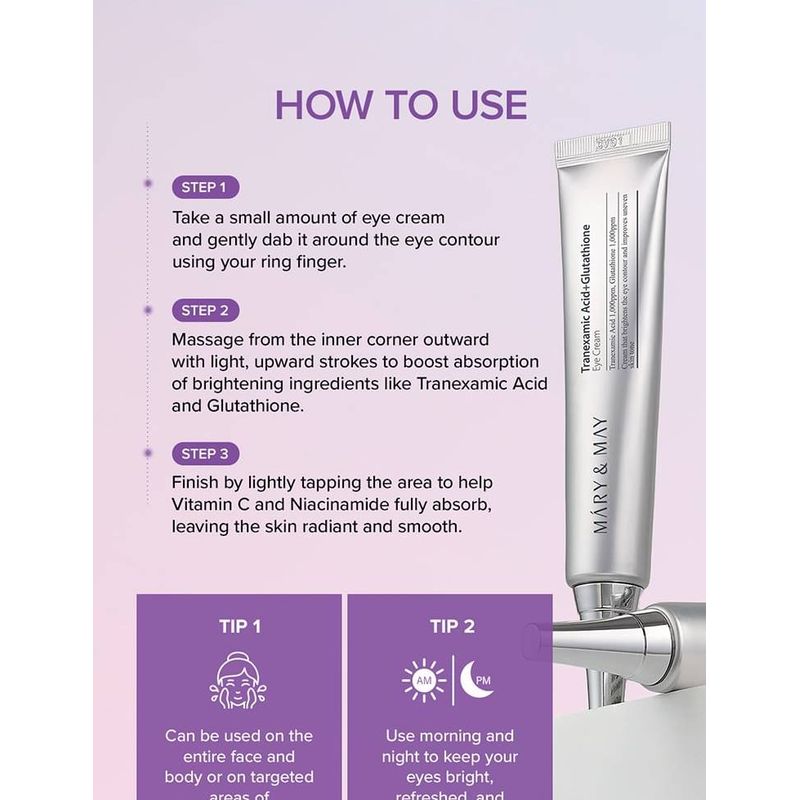 Mary&May - Tranexamic Acid + Glutathione Eye Cream Mini