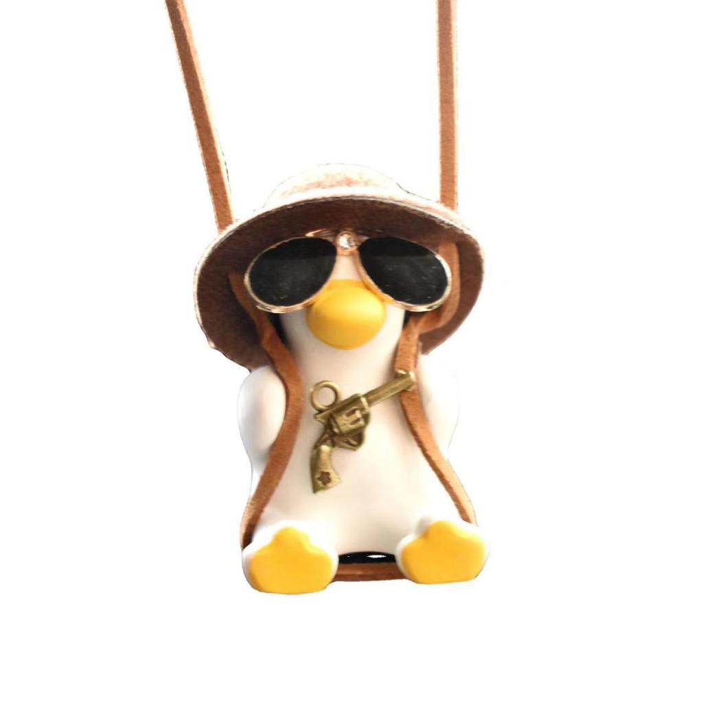 Car-Mounted Swing Duck Pendant - Trendy Yellow Cartoon Decor