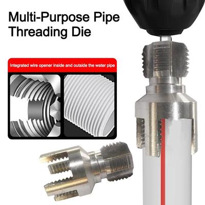 New 4/6 Points PVC Pipe Threader Kit Internal/External Thread Fast PPR Water Pipe Opener Tap Thread Tap Waterpipe Tapping Tool
