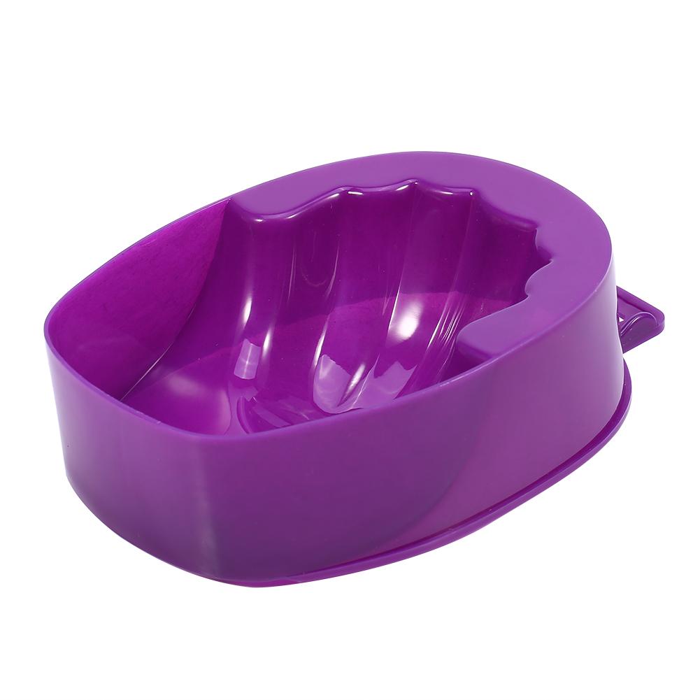 Nail Art Tips Hand Wash Soak Bowl Tray Polish Treatment Remover Manicure Spa Tool (Purple)