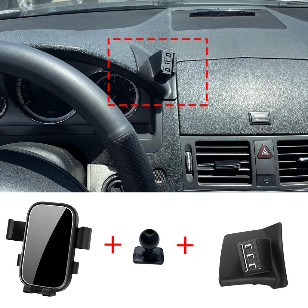 Car Mobile Phone Holder for Mercedes Benz C Class W204 2008 ~ 2010 C200 C260 C300 Navigation Stand Auto Accessories GPS Bracket