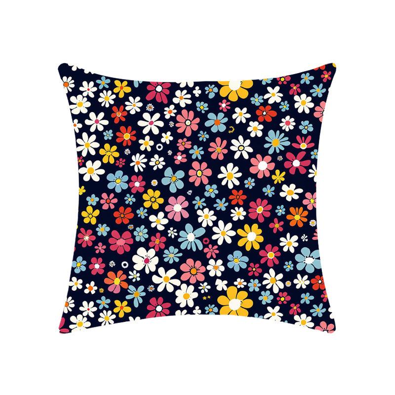 New Floral Floral Series Pillow Case Soft Car Home Decoration Bedroom Bedside Pillow Cushion Cover