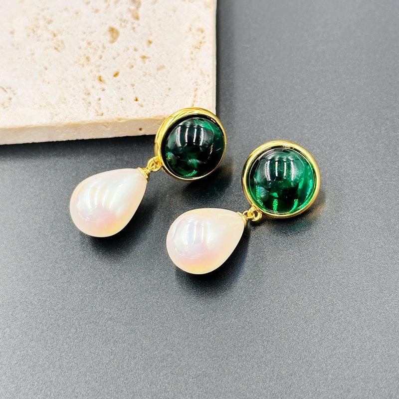 

Design Court Retro Style Earrings Water Drop Earrings Female Stud Earrings